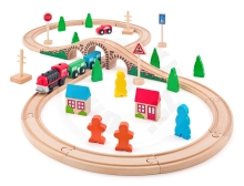 Woody Figure of eight railway set with a battery powered engine
