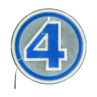 Neonová Lampička na zeď - Fantastic 4 Logo 24cm