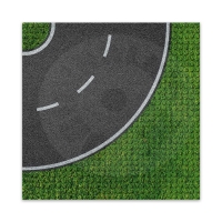 BRIXIES Plus 225.006 Designová podložka na stavění - zatáčka 25,5 x 25,5 cm