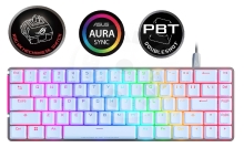 ASUS ROG FALCHION ACE mechanická RGB klávesnice - US - bílá (ROG NX RED switch)