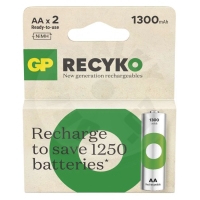 GP Recyko 1300, 2ks AA (HR6) nabíjecí baterie GP Recyko 1300, 2ks AA (HR6) nabíjecí baterie