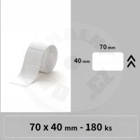 Niimbot štítky RP 70x40mm 180ks Bílé pro B3S Niimbot štítky RP 70x40mm 180ks Bílé pro B3S