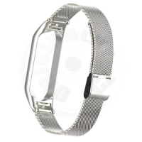 Deveroux Ocelový milánský řemínek pro Mi Band 5/6 - stříbrná
