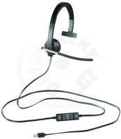 Logitech H650e Mono USB Headset - černá/stříbrná