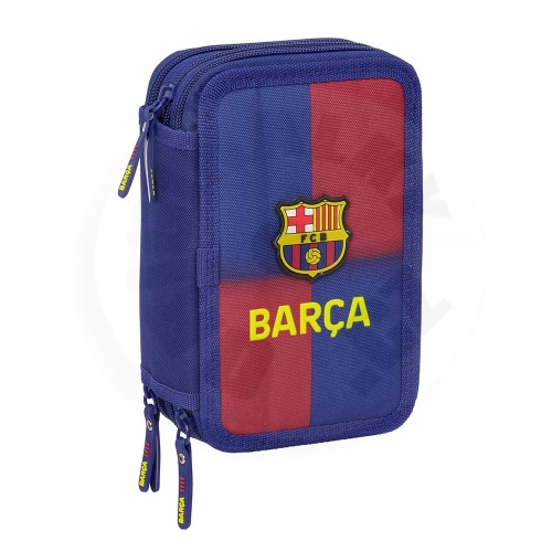 Třípatrový penál F.C. BARCELONA, vybavený 37 ks