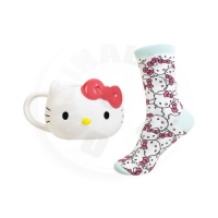 Dárkový set - Hello Kitty 3D hrnek + ponožky