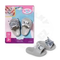 BABY born Pantofle se vzory, 43 cm - šedivá