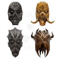 Sada sběratelských replik The Elder Scrolls V: Skyrim - Dragon Priest Masks (4 ks)