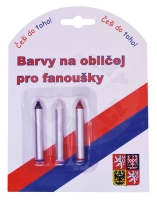 Barvy na obličej ČR2, tužky 3ks Barvy na obličej ČR2, tužky 3ks