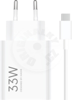 Xiaomi 33W USB-A nabíječka, adaptér s USB-C kabelem bílá