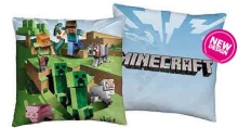 Pillow - Minecraft Steve, Alex and Creepers 40 x 40cm