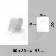 Niimbot štítky RP 60x80mm 95ks Bílé pro B3S Niimbot štítky RP 60x80mm 95ks Bílé pro B3S