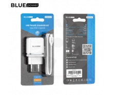 BLUE Power BBA25A -  universal 2x USB charger with USB type C cable