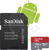 Sandisk 128GB MicroSDXC Ultra Class UHS-I + adapter