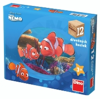 Dřevěné kostky Nemo – 12 kostek