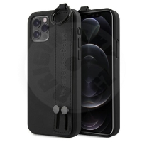 Mercedes kožené pouzdro s uchycením pro Apple iPhone 12/12 Pro - černá