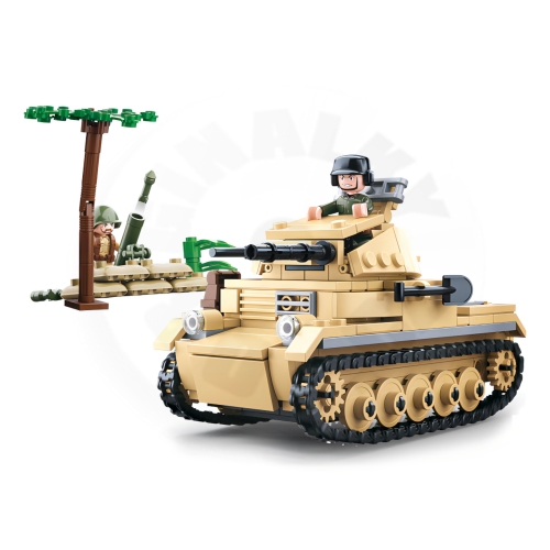 Sluban WWII M38-B0691 Německý tank Panzer II_(1)