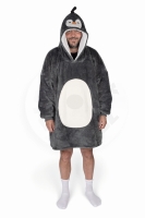 Cozy Noxxiez CH362 Tučňák - hřejivá televizní mikinová deka s kapucí pro teenagery a dospě Cozy Noxxiez CH362 Tučňák - hřejivá televizní mikinová deka s kapucí pro teenagery a dospě
