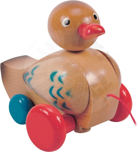 Woody Tahací kachna klapací - hnědá_(1)