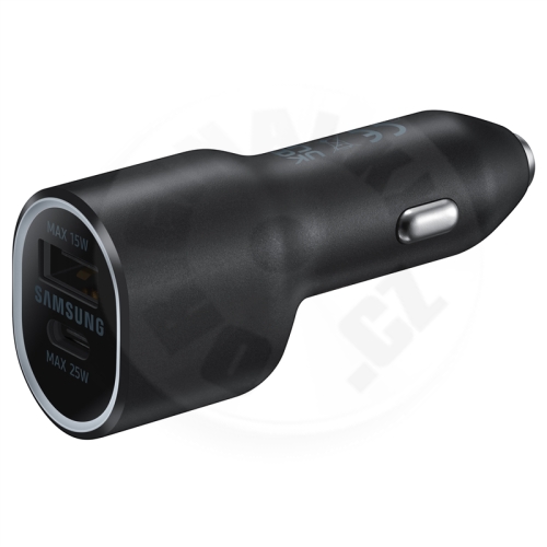 Samsung Dvojitá USB/USB-C nabíječka do auta (15W+25W) - černá