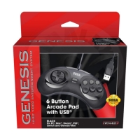 Retro-Bit SEGA Genesis 6-button Arcade Pad USB Black Retro-Bit SEGA Genesis 6-button Arcade Pad USB Black