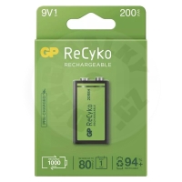 GP Recyko 200, 1ks 9V nabíjecí baterie