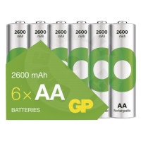 GP Recyko 2600, 6ks AA nabíjecí baterie